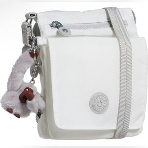 KIPLING New Eldorado Crossbody Bag White $65 Retail NWT